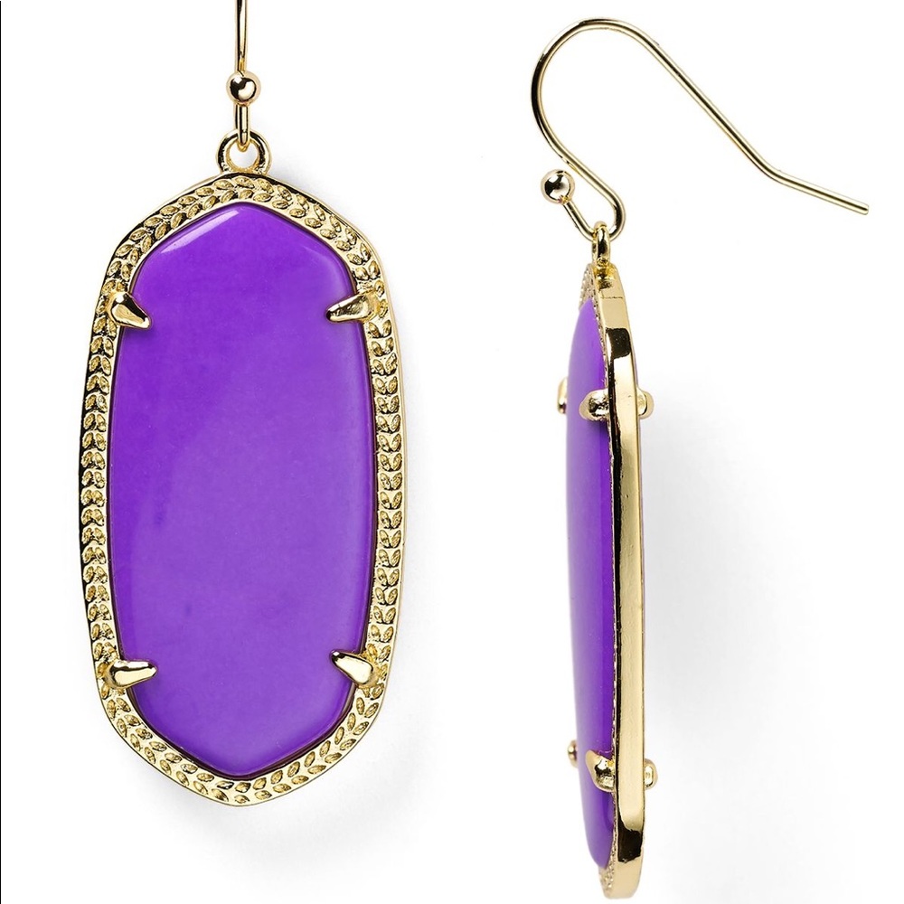 Kendra Scott Danielle Earrings in Neon Purple